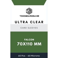 TokoBoardGame Premium Ultra Clear Card Sleeves 70x110 mm Tarot Size | FALCON