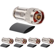 XRDS -RF N Male Connectors Plug Attach Adapter Coax Connector for LMR400/RG8/Belden 9913/KMR400 RF C