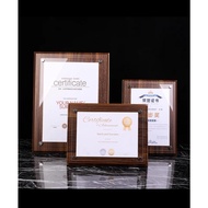 Luxury Walnut Acrylic Certificate Frame Premium Display Frame Modern Wall-Mounted Award & Diplomas H