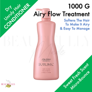 Shiseido Professional Sublimic Airy Flow Treatment 1000g - Lightweight Gentle Conditioner • Natural &amp; Easy to Manage Hair • Soft &amp; Airy Movement