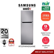 [NUR] Samsung 270L Digital Inverter Twin Door Fridge | RT22FARADSA/ME (Refrigerator Peti Ais Sejuk M