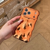 Phone Case Orange Wave Case For IP 17 Pro Max IP 16 Pro Phone Case 15/14 Niche