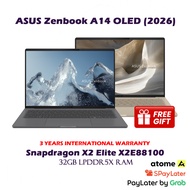 [2026] 1TB ASUS Zenbook A14 14" OLED WUXGA 60Hz Laptop Snapdragon X2 Elite X2E88100 Qualcomm Adreno 