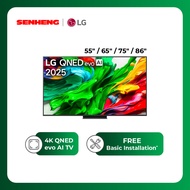 LG QNED evo AI TV QNED86 MiniLED 144Hz Gaming Mode Dolby Vision 4K UHD (2025) 65" / 75" Televisyen