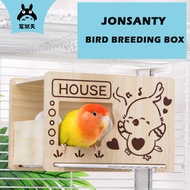 Jonsanty Parrot & Bird Breeding Nest Box | Wooden Hideout House for Lovebird, Cockatiel, Budgie