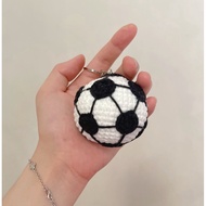 Handmade Wool Soccer Keychain