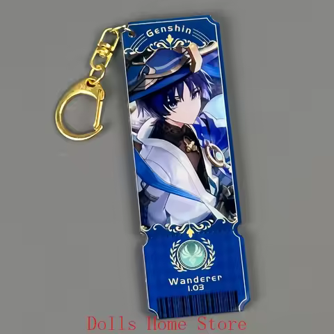 Genshin Impact wanderer Nahida Furina Yae Miko Klee Venti Acrylic Decoration Pendant Keychain Anime 