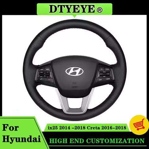 Car Steering Wheel Cover For Hyundai ix25 2014 -2018 Creta 2016-2018 Car Accessory Customized Origin