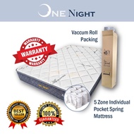 [READY STOCK] One Night 10 inch Compressed Pocketed Spring Mattress /Tilam Queen size