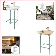 [kokiya] Folding Outdoor Portable Bathroom Sink with Stand Garden Washbasin for Camping and Yard Cle