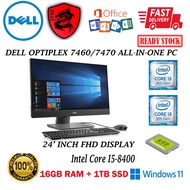 DELL Optiplex 7470/7460 AIO PC 24' FHD IPS INTEL I5-9600/I5-8400/16GB Ram / 512GB SSD /All In One PC