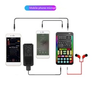 Live Sound Card Multiple Sound Effects Portable Live Broadcast Voice Changing Card with Mic for Live