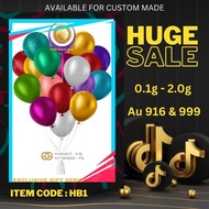 💖READY STOCK💖 GOLDGIFTERS FINE GOLD COIN & BAR EDISI 2023 HAPPY BIRTHDAY EMAS TULEN 916 999 (BIRTHDA