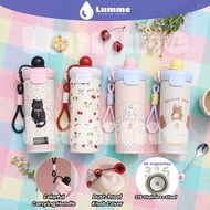 LUMME 600ML Straw Tumbler 316 Stainless Steel Cute Dog Cat Tumbler Portable Insulated Water Bottle b