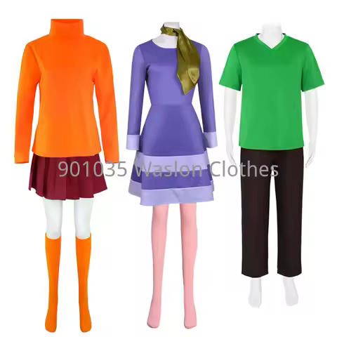 Where Are You Daphne Blake Cosplay Costume Dress Outfits Halloween Carnival Fantasy Suit