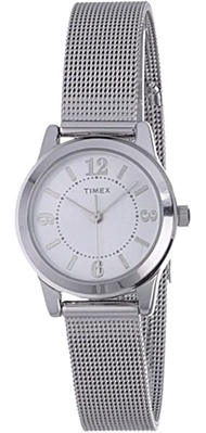 Timex Women's T2P457 Casey Dress Silver-Tone Stainless Steel Mesh Bracelet Watch