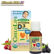 ChildLife  Child Life Organic Vitamin D3 Drops Natural Berry 400 IU
