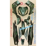 HLD LC135 V1 LC 135 YAMAHA BODY SET COVER SET TANAM STICKER 2K CLEAR HIJAU LUMUT DNLGM / BG < Y15 10