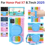 For Huawei Honor Pad X7 8.7inch 2025 JMS-L09/JMS-W09 Soft Silicone Fun Bubble Case Tablet Rotating S