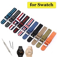 Fabric Nylon Watchband for SWATCH 17mm 19mm 20mm Nylon Strap Bracelet Wristband Replacement Women Men Watches Accessories
