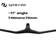 Syncros Carbon Integrated Handlebar ห้องนักบินจักรยาน-17 ° มุมกับ70/80/90/100/110Mm ก้าน MTB โครงรถจ