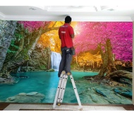 Self Adhesive Wallpaper Air Terjun HD Cantik Custom made wallpaper 03