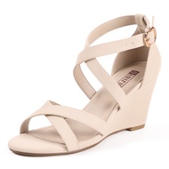 IDIFU Women's 3 Inch Strappy Wedge Sandals for Women Open Toe Wedges Shoes for Women Dress Sandals f
