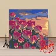 20cm With Frame Child Painting Paint By Numbers Scenery Oil Painting Decorative Hanging H9q1