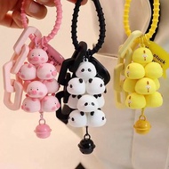 1pc Pig Tower Pendant, Stacking Pig Tower Toy, Panda Keychain Bag Charm, Cartoon Animal Decoration, 