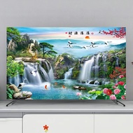 Chinese New Style High-End tv cover Cloth  lace  smart tv dust flat screen monitor protection hanging desktop LCD animation /24 32 37 43 47 50 52 55 60 65 75 80inch online celebrity tapestry   camber10276