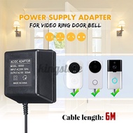 ☏♞❣Power Supply Battery Charger Adapter For Ring Video Doorbell 1/2/2 Pro 6m cord with Euro/English/Australia 230v to 1