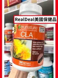 🔥熱銷 多人回購‼️ 美國Trunature 紅花籽油共軛亞麻油酸 (CLA) 1,620毫克 180粒軟膠囊