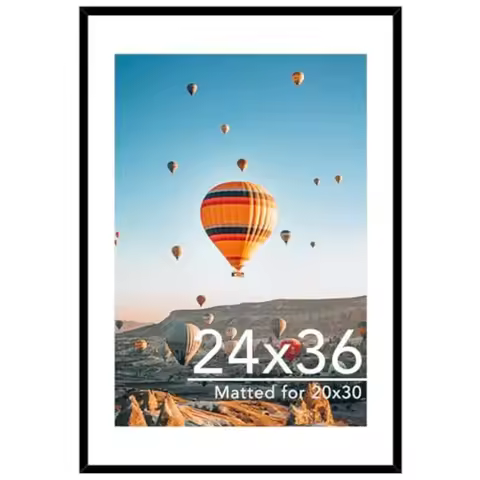 24x36 Picture Frame with 20x30 Mat Display Photo 20x30 with Mat or 24 x 36 Without Mat Wall Hanging 