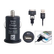 Car Charger Set for iPhone 4S  Mobile Phones (Black)