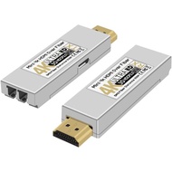 4K HDMI Over Fiber Extender Kit, 300m Long Distance Transmission with OM3 Cable, Support 4K@30Hz for