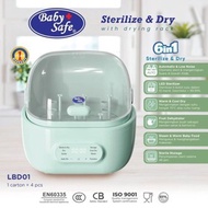 Baby Safe Bottle Sterilizer LBD01 Sterilize &amp; Dry With Drying Rack