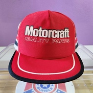 VINTAGE HAT 3 STRIPE SNAPBACK CAP MOTORCRAFT MADE IN USA