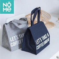 NOME/Nomi home simple waterproof lunch box bag portable lunch bag lunch box with rice canvas insulation bag