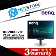 BenQ RD280U 28” IPS 4K+ 60Hz 5ms PROGRAMMING MONITOR WITH BACKLIGHT MOONHALO - 9H.LM1LJ.TBS