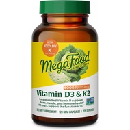 MegaFood Vitamin D3 5000 IU (125 mcg) - Vegetarian Supplements with Vitamin D3 K2 - Supports Bones, 