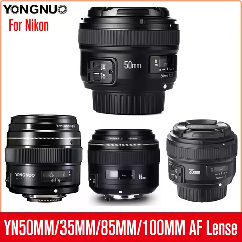 Yongnuo YN50mm YN85mm F1.8 YN35mm F2 YN100mm F2 Auto Focus Lens Wide-angle Large Aperture Fixed AF L