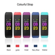 ♟☄❉ Color Screen Sport Waterproof Smartwatch 115Plus Heart Rate Blood Pressure Monitor Fitness Tracker for IOS and Android