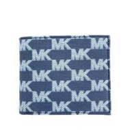 【W小舖】MICHAEL KORS MK 藍色織布材質 男夾 短夾 皮夾 錢包~M93764