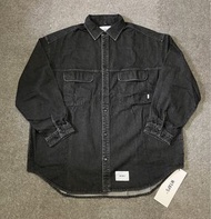 WTAPS WCPO 01 / LS / HEAVYWEIGHT COTTON DENIM SHIRT COAT JACKET WTVUA JAPAN GARMENT DYED CLASSIC VIN