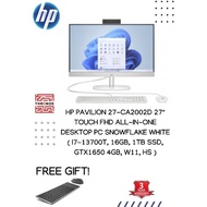 HP Pavilion 27-CA2002d 27" Touch FHD All-In-One Desktop PC Snowflake White