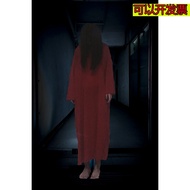 Halloween dewasa cosplay perempuan hantu seram Sadako rambut palsu pakaian vampire menakutkan kostum zombie