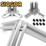 SIOGOR End Corner Durable 2020 3030 4040 Series Slot Aluminum Extrusion Profile 3-Way