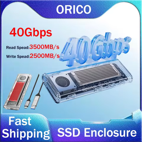 ORICO 40Gbps USB4 M.2 SSD NVMe Case Cooling Fan M.2 NVMe Case Enclosure Hard Drive Box 8TB With Thun