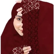 telekung  viscose single  lace ayesha Lycra free size  murah telekung sejuk