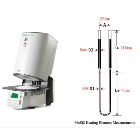 1800C Ivoclar Programat S1 S2 Heating Elements MoSi2 Resistance Replacement for Dental Lab Ivoclar Z